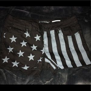NWOT Flag Low Rise Short Shorts